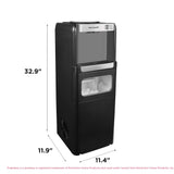Frigidaire Hot/Cold Water Cooler, Top Load, Built-In Ice Maker, Black