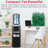 Frigidaire Hot/Cold Water Cooler, Top Load, Built-In Ice Maker, Black
