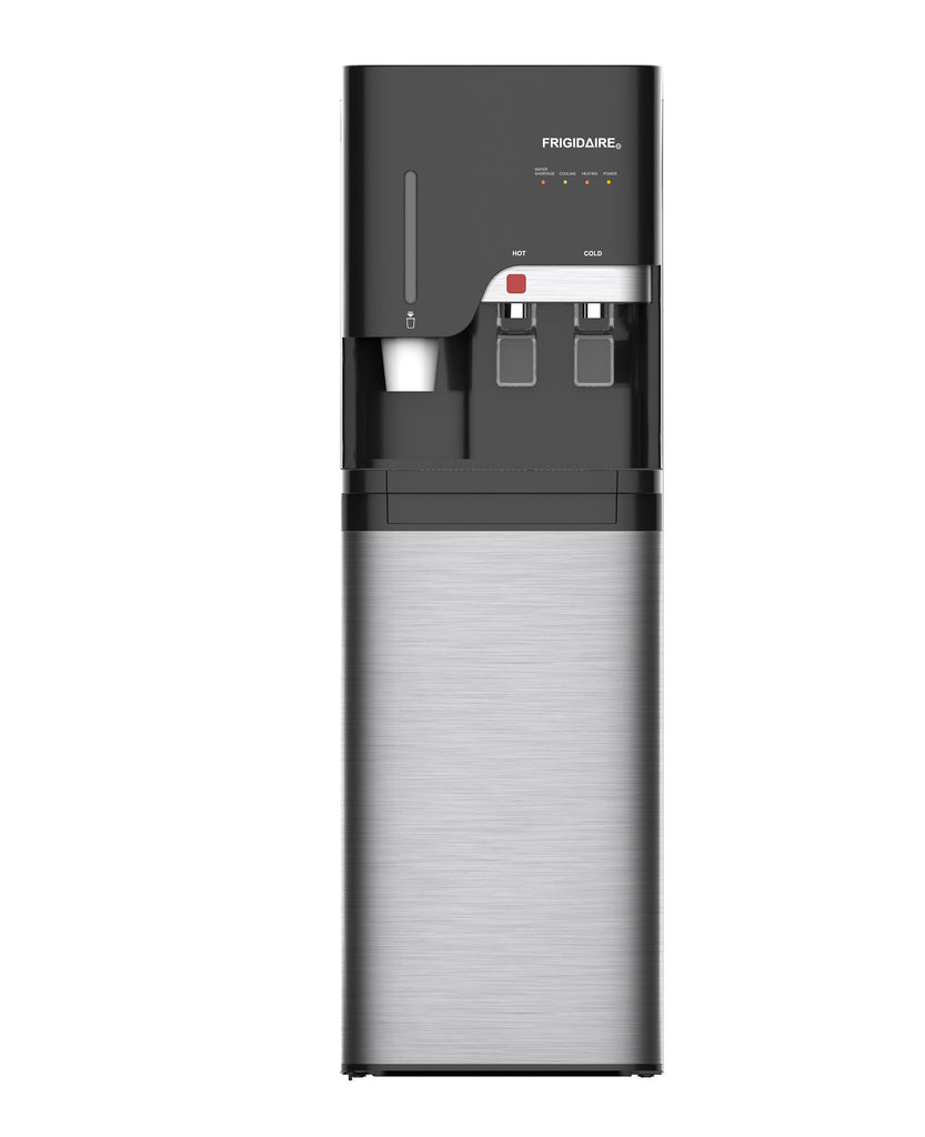 Frigidaire, Hot/Cold Water Cooler, Bottom Loading, With Cup Stotage, Stainless Steel