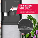 Frigidaire Hot/Cold Water Cooler, Bottom Loading, With Cup Storage, Stainless Steel
