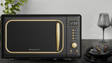Frigidaire, 0.7 Cu. Ft. Retro Countertop Microwave Oven, Black Gold