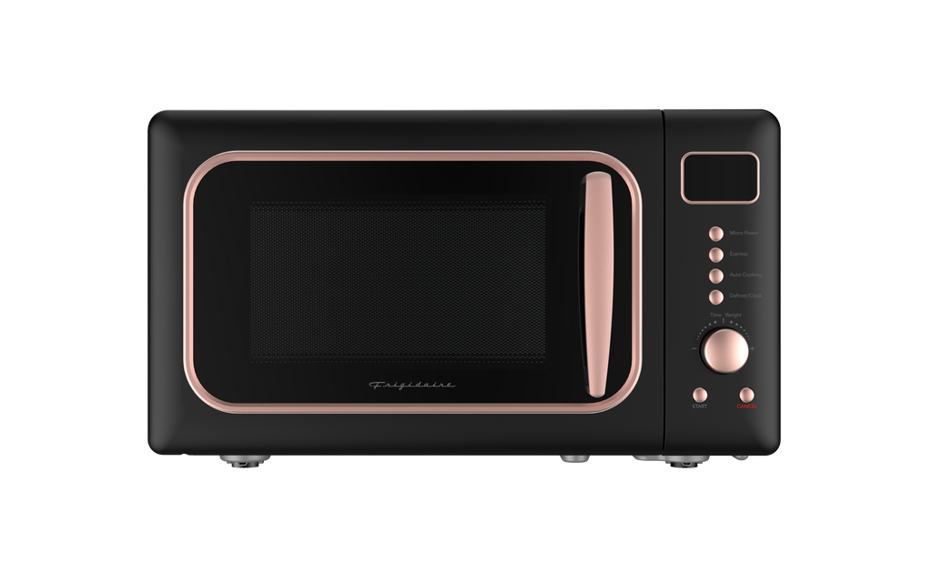 Frigidaire, 0.7 Cu. Ft. Retro Countertop Microwave Oven, Black Rosegold