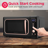 Frigidaire 0.7 Cu. Ft. Retro Countertop Microwave Oven, Black Rosegold