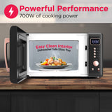 Frigidaire 0.7 Cu. Ft. Retro Countertop Microwave Oven, Black Rosegold