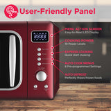 Frigidaire 0.7 Cu. Ft. Retro Countertop Microwave Oven, Merlot