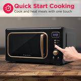 Frigidaire 0.7 Cu. Ft. Retro Countertop Microwave Oven, Black Gold