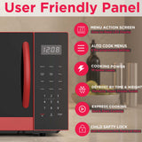 Frigidaire 0.9 Cu. Ft. Countertop Microwave Oven, Red
