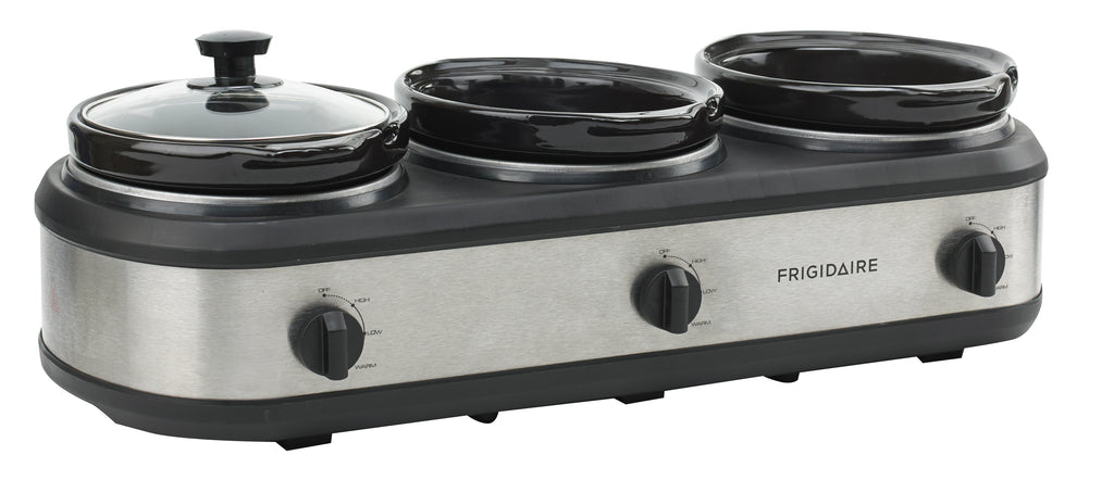Frigidaire Stainless Steel Triple Slow Cooker (3 x 2.5 Quarts