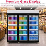 Frigidaire, 49.4 Cu. ft. Commercial Glass Display Refrigerator, Triple Door