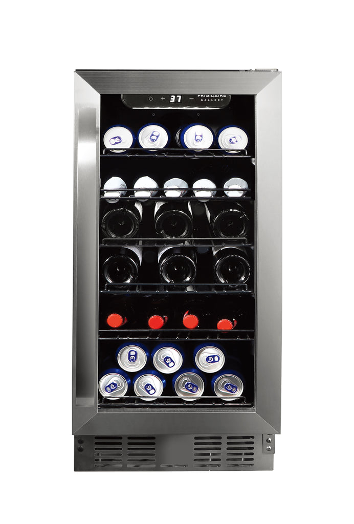 Frigidaire Gallery, 115 Can/30 Bottle, 3.0 Cu. Ft.  Built-In Wine/Beverage Center, Frost Free, Stainless Steel