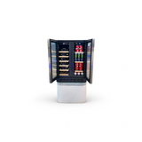 Frigidaire Gallery, 41 Cans/18 Bottle Dual Zone Built In Beverage Wine Fridge Stainless Steel- Wood Shelves
