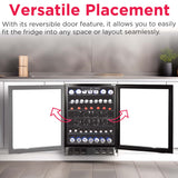 Frigidaire Gallery, 166 Can/56 Bottle, 5.1 Cu. Ft.  Built-In Wine/Beverage Center, Frost Free, Glass Door, Stainless Steel