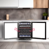 Frigidaire Gallery, 166 Can/56 Bottle, 5.1 Cu. Ft.  Built-In Wine/Beverage Center, Frost Free, Glass Door, Stainless Steel