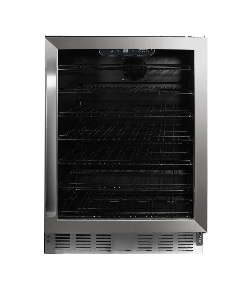 Frigidaire Gallery, 166 Can/56 Bottle, 5.1 Cu. Ft.  Built-In Wine/Beverage Center, Frost Free, Glass Door, Stainless Steel