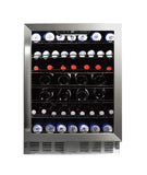 Frigidaire Gallery, 166 Can/56 Bottle, 5.1 Cu. Ft.  Built-In Wine/Beverage Center, Frost Free, Glass Door, Stainless Steel