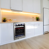 Frigidaire Gallery, 166 Can/56 Bottle, 5.1 Cu. Ft.  Built-In Wine/Beverage Center, Frost Free, Glass Door, Stainless Steel