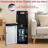 Frigidaire, Hot/Cold Water Cooler, Bottom Load,  Built-In Bullet Ice Maker, Stainless Steel