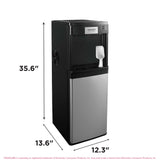 Frigidaire, Hot/Cold Water Cooler, Bottom Load,  Built-In Bullet Ice Maker, Stainless Steel