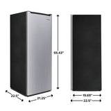 Frigidaire 7 Cu. Ft. Upright Convertible Fridge/Freezer, Platinum