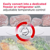 Frigidaire 7 Cu. Ft. Upright Convertible Fridge/Freezer, Platinum