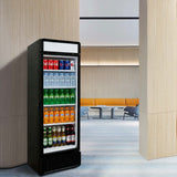Hamilton Beach, 13.3 Cu.Ft. Commercial Glass Display Refrigerator, Black