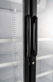 Hamilton Beach, 20 Cu. Ft. Commercial Beverage Glass Door Refrigerator, Black