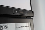 Hamilton Beach, 20 Cu. Ft. Commercial Beverage Glass Door Refrigerator, Black