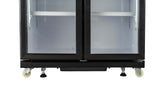 Hamilton Beach, 20 Cu. Ft. Commercial Beverage Glass Door Refrigerator, Black