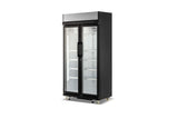 Hamilton Beach, 20 Cu. Ft. Commercial Beverage Glass Door Refrigerator, Black
