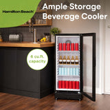 Hamilton Beach, 6.0 Cu. Ft. Commercial Beverage Glass Door Refrigerator
