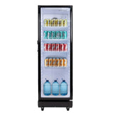 Hamilton Beach, 8.5 Cu.Ft. Commercial Glass Display Refrigerator, Black