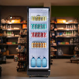 Hamilton Beach, 8.5 Cu.Ft. Commercial Glass Display Refrigerator, Black