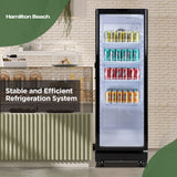 Hamilton Beach, 8.5 Cu.Ft. Commercial Glass Display Refrigerator, Black