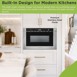 Hamilton Beach, 1.2 Cu. Ft. Built-In Microwave Oven, Stainless Steel
