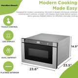 Hamilton Beach, 1.2 Cu. Ft. Built-In Microwave Oven, Stainless Steel