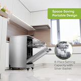 Hamilton Beach, 18" Portable Dishwasher, Stainless Steel