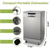 Hamilton Beach, 18" Portable Dishwasher, Stainless Steel
