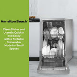 Hamilton Beach, 18" Portable Dishwasher, Stainless Steel