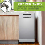 Hamilton Beach, 18" Portable Dishwasher, Stainless Steel