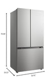 Hamilton Beach, 16.6 Cu. Ft. French Door Refrigerator, Platinum