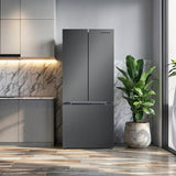 Hamilton Beach, 16.6 Cu. Ft. French Door Refrigerator, Black Stainless