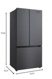 Hamilton Beach, 16.6 Cu. Ft. French Door Refrigerator, Black Stainless