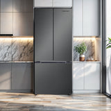 Hamilton Beach, 16.6 Cu. Ft. French Door Refrigerator, Black Stainless