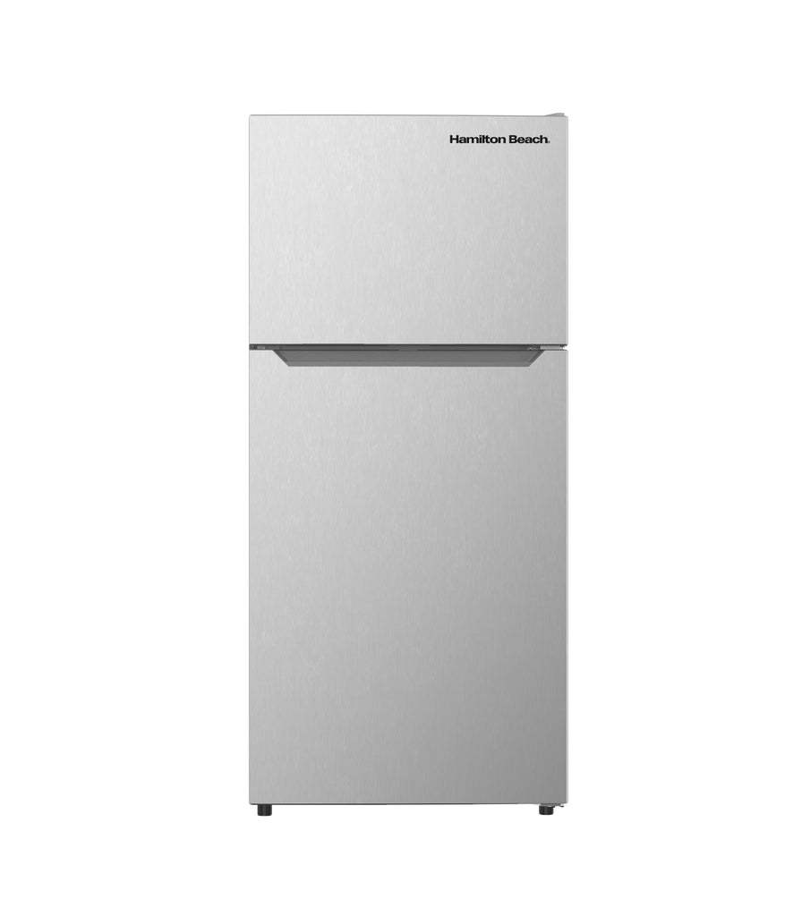 Hamilton Beach, 18 Cu. Ft. Top Mount Refrigerator, Frost Free, Platinum