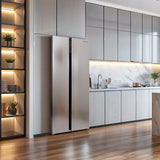 Hamilton Beach, 20.6 Cu. Ft. Side By Side Refrigerator, Platinum