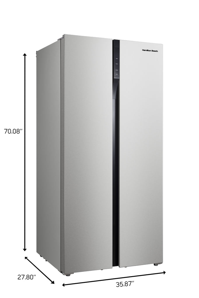 Hamilton Beach, 20.6 Cu. Ft. Side By Side Refrigerator, Platinum