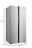 Hamilton Beach, 20.6 Cu. Ft. Side By Side Refrigerator, Platinum