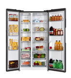 Hamilton Beach, 20.6 Cu. Ft. Side By Side Refrigerator, Black Stainless