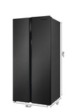 Hamilton Beach, 20.6 Cu. Ft. Side By Side Refrigerator, Black Stainless