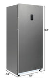 Hamilton Beach, 20 Cu. Ft. Upright Convertible Refrigerator/Freezer, Stainless Steel